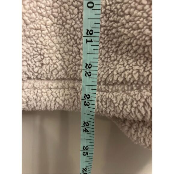 Old Navy Sherpa 1/2 zip Pullover Cowl neck XL Cream - Picture 8 of 9